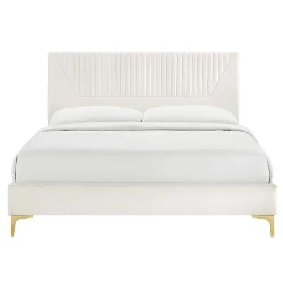 Modway - Yasmine Channel Tufted Performance Velvet King Platform Bed