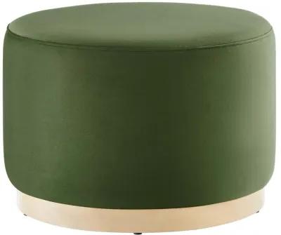 Tilden Large 23" Round Performance Velvet Upholstered Ottoman