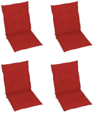 vidaXL Garden Chair Cushions 4 pcs Red 39.4"x19.7"x1.6"