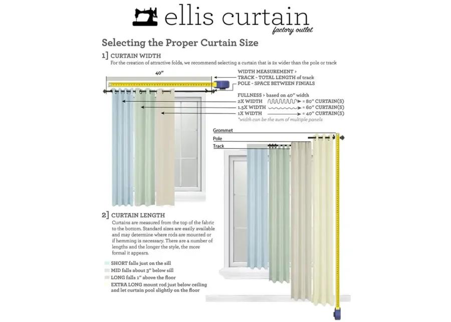 Ellis Curtain Plaza Classic Ticking Stripe Printed 1.5" Rod Pocket Tailored Tiers Tan