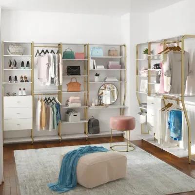 Gwyneth Modular Closet Vanity with Storage