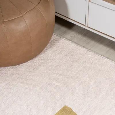 Luola Minimalist Geometric Machine Washable Area Rug