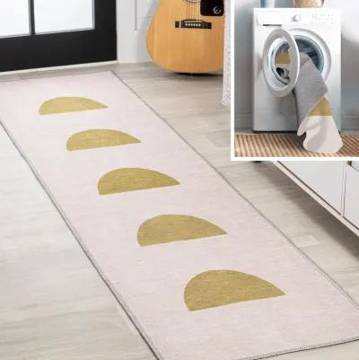 Luola Minimalist Geometric Machine Washable Area Rug