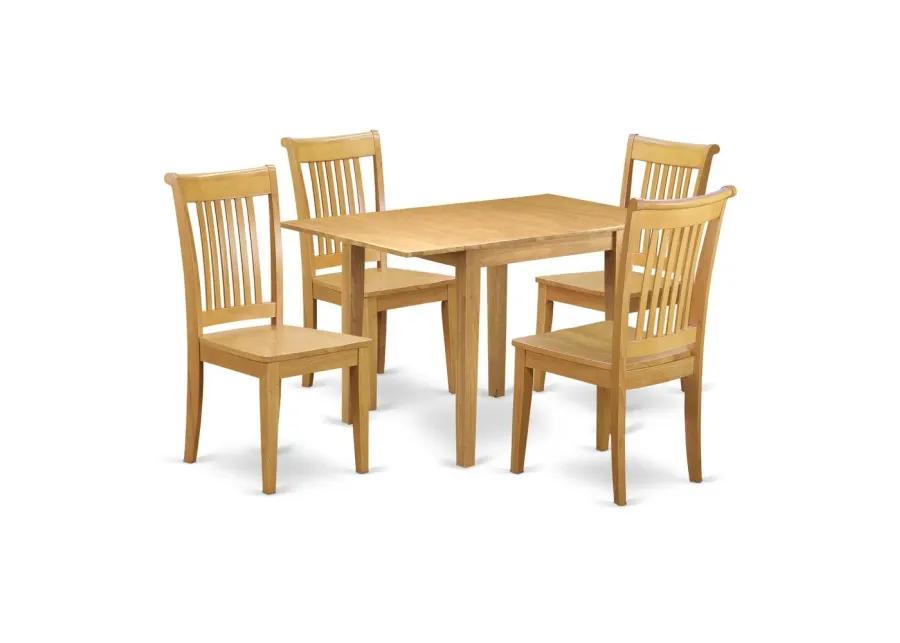 Dining Room Set Oak, NDPO5-OAK-W