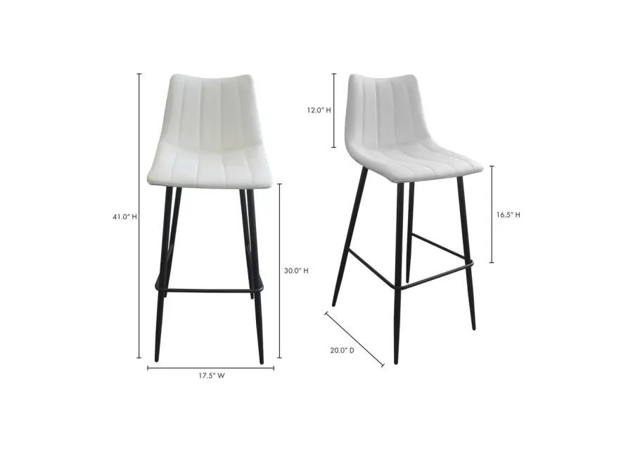 Moe's Home Collection Alibi Barstool Ivory-Set Of Two