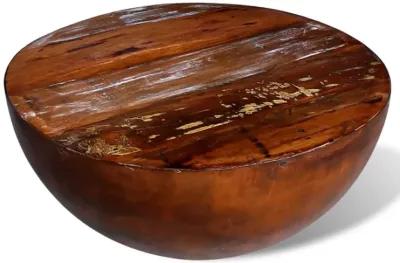 vidaXL Coffee Table Bowl-shaped with Steel Base Solid Reclaimed Wood