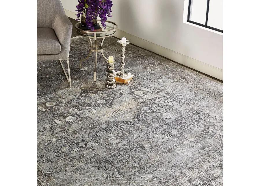 Sarrant 3966F Gray/Silver/Ivory 2'8" x 10' Rug