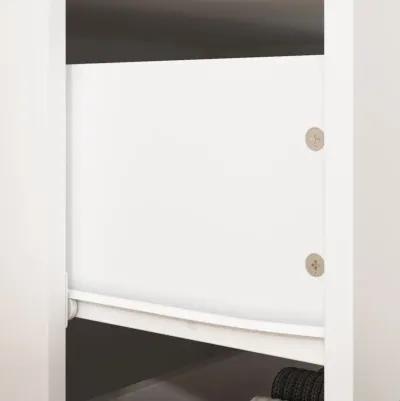 70.9 in. H x 19.5 in. D White 63 in. W 4-Door Big Wardrobe Armoires with Hanging Rods, Drawers and Storage Shelves