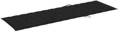 vidaXL Sun Lounger Cushion Black 78.7"x27.6"x1.6" Fabric