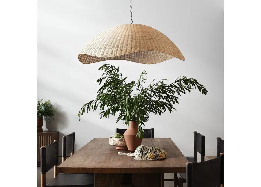 Overscale Woven Rattan Pendant