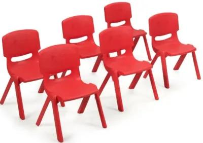 Hivvago 6-pack Kids Plastic Stackable Classroom Chaira