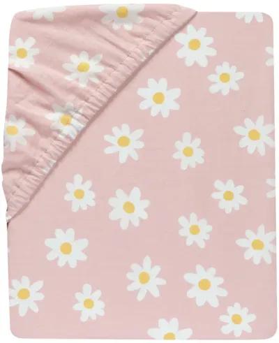 Lambs & Ivy Daisy Dreams Breathable 100% Cotton Baby Fitted Crib/Toddler Sheet