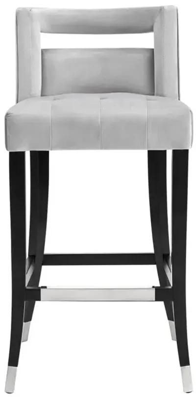 TOV Furniture Hart Grey Velvet Counter Stool