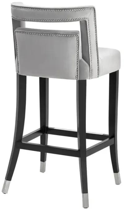 TOV Furniture Hart Grey Velvet Counter Stool