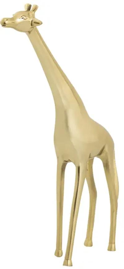 Large Brass Giraffe Sculpture