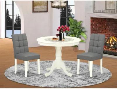 3 Piece Kitchen Table Set consists A Wooden Table