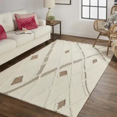 Anica 8008F Ivory/Taupe/Brown 4' x 6' Rug