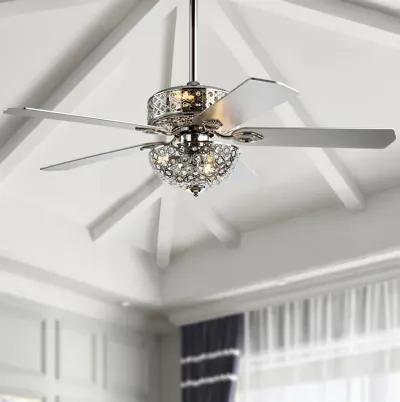 Zara Filigree 6-Light Metal/Wood LED Ceiling Fan