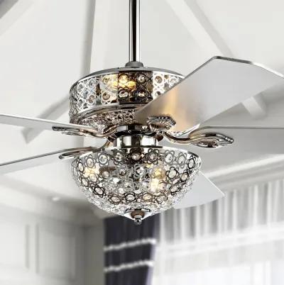 Zara Filigree 6-Light Metal/Wood LED Ceiling Fan