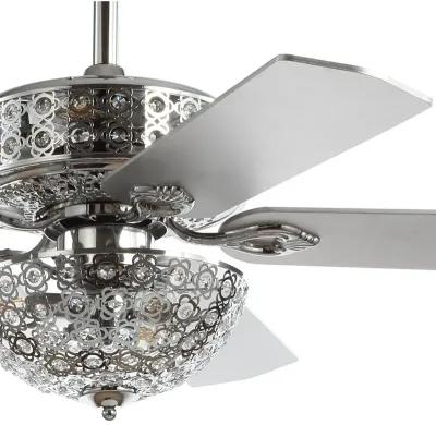 Zara Filigree 6-Light Metal/Wood LED Ceiling Fan