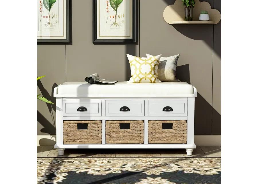 Merax Rustic Storage Bench