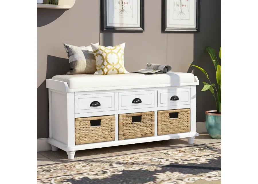 Merax Rustic Storage Bench