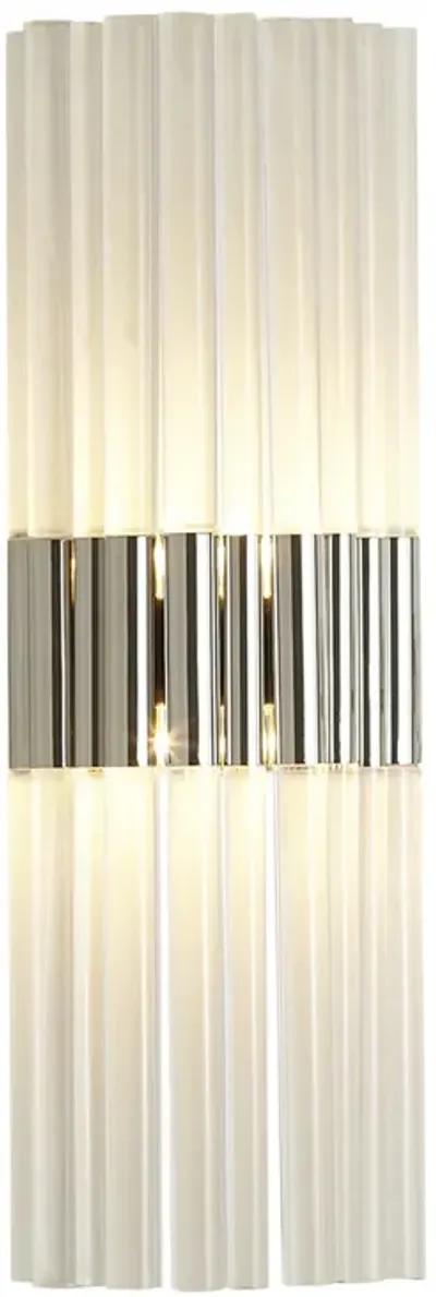 Acrylic Sconce Hardwire- Silver