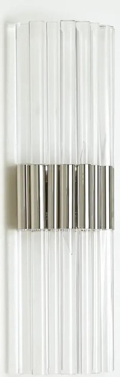 Acrylic Sconce Hardwire- Silver