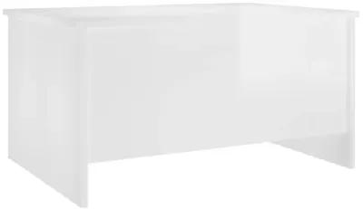 Coffee Table High Gloss White 31.5"x21.9"x16.3" Engineered Wood