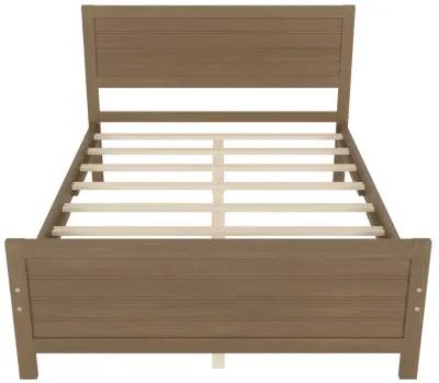 Merax Wood Platform Bed Frame with Headboard