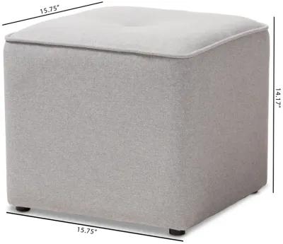 Baxton Studio Corinne Modern and Contemporary Light Grey Fabric Upholstered Ottoman