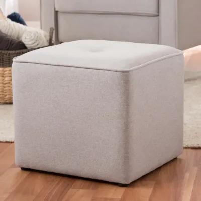 Baxton Studio Corinne Modern and Contemporary Light Grey Fabric Upholstered Ottoman