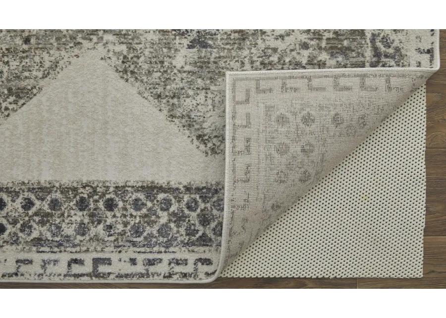 Kano 39LJF Ivory/Taupe/Gray 2'7" x 8' Rug