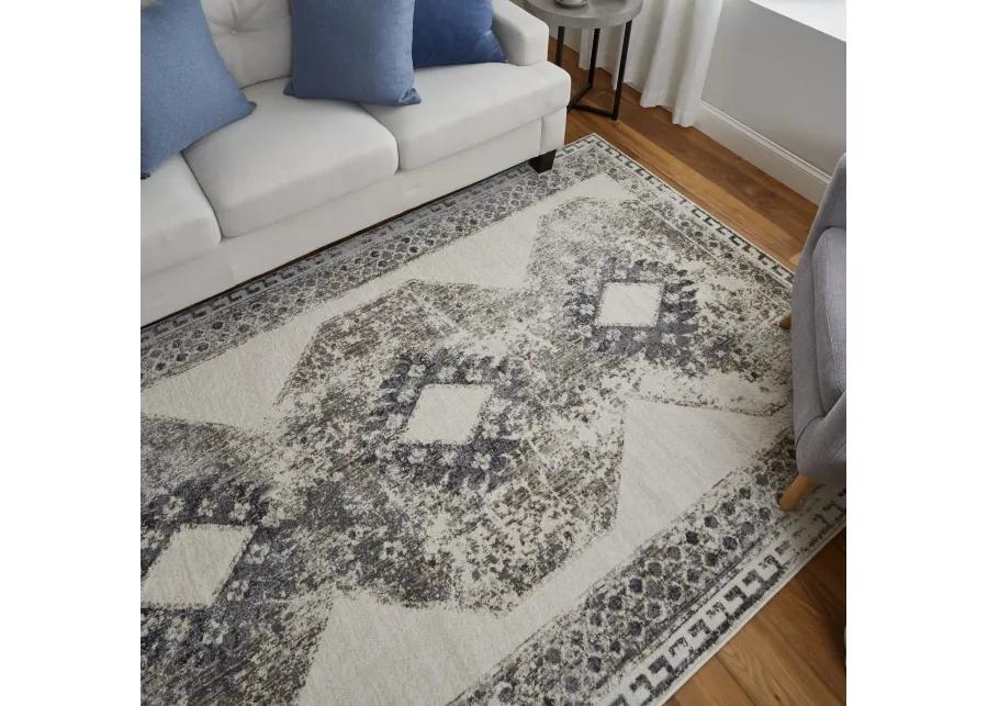 Kano 39LJF Ivory/Taupe/Gray 2'7" x 8' Rug