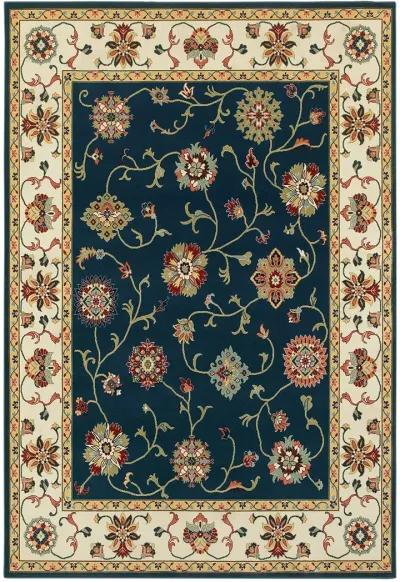 Kashan 5'3" x 7'6" Navy Rug