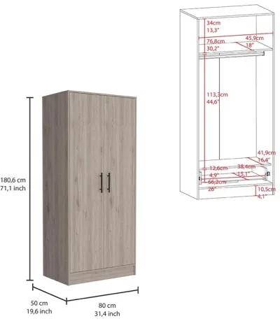 180 Armoire Beery, Bedroom, Light Gray