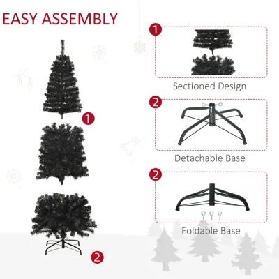 Artificial Christmas Tree 7' Indoor Realistic Holiday Decoration, 818 Tips