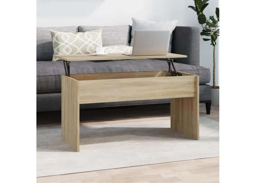 vidaXL Coffee Table Sonoma Oak 40.2"x19.9"x20.7" Engineered Wood