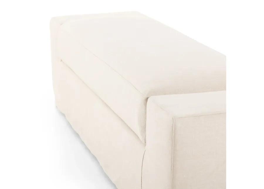 Wide Arm Slipcover Accent Bench