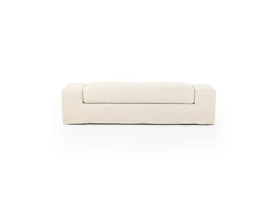 Wide Arm Slipcover Accent Bench