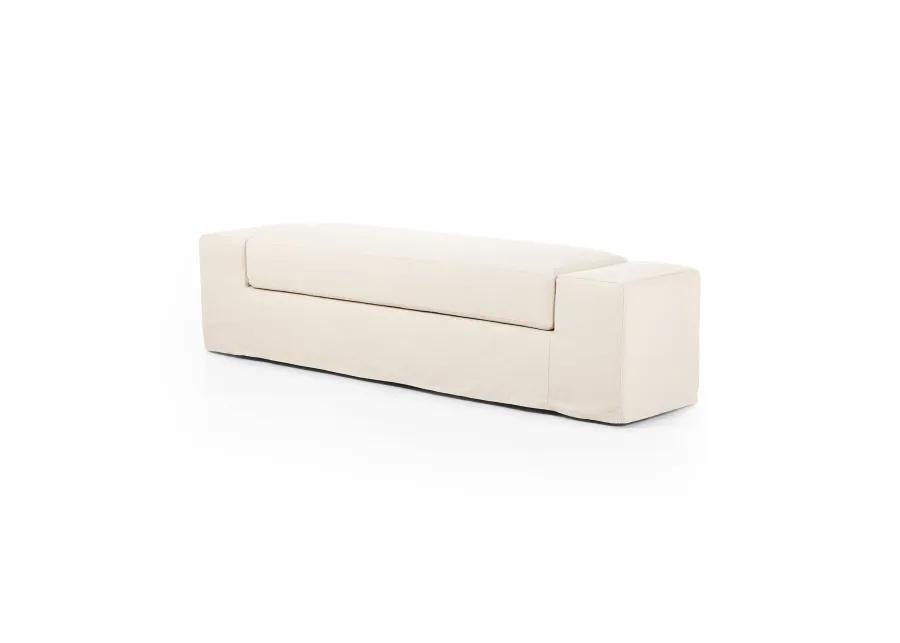 Wide Arm Slipcover Accent Bench