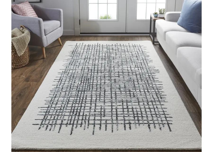 Maddox 8630F Ivory/Gray/Black 8' x 10' Rug