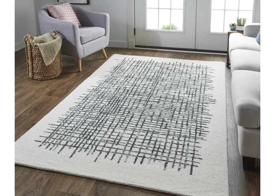 Maddox 8630F Ivory/Gray/Black 8' x 10' Rug