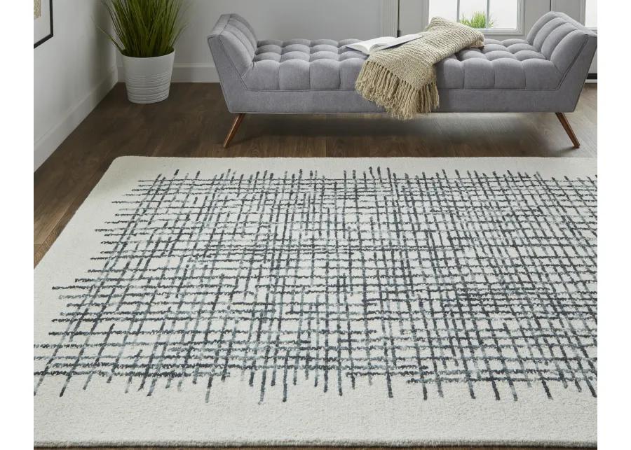 Maddox 8630F Ivory/Gray/Black 8' x 10' Rug