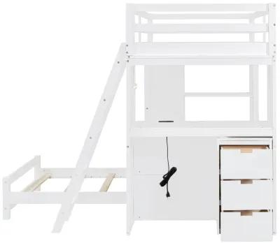 Merax Bunk Bed with LED Light