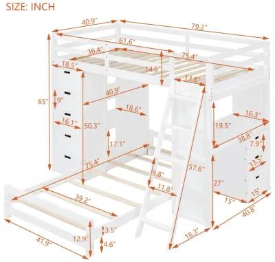 Merax Bunk Bed with LED Light