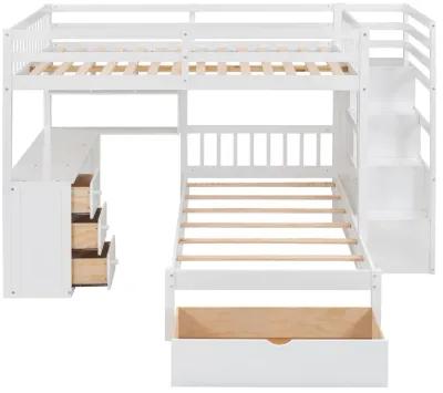 Merax Bunk Bed with Storage Staircase