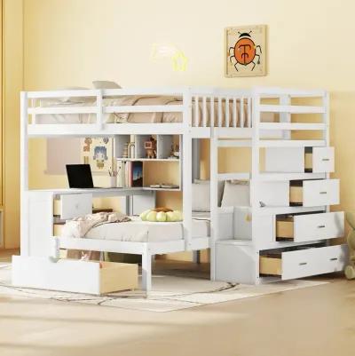 Merax Bunk Bed with Storage Staircase