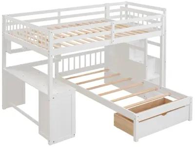 Merax Bunk Bed with Storage Staircase