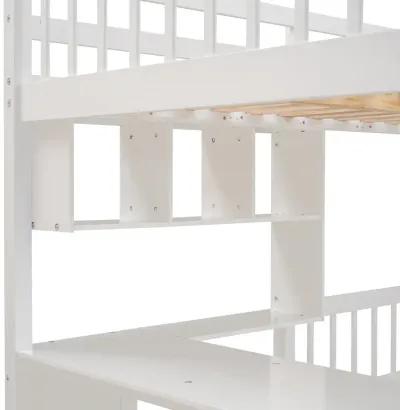 Merax Bunk Bed with Storage Staircase